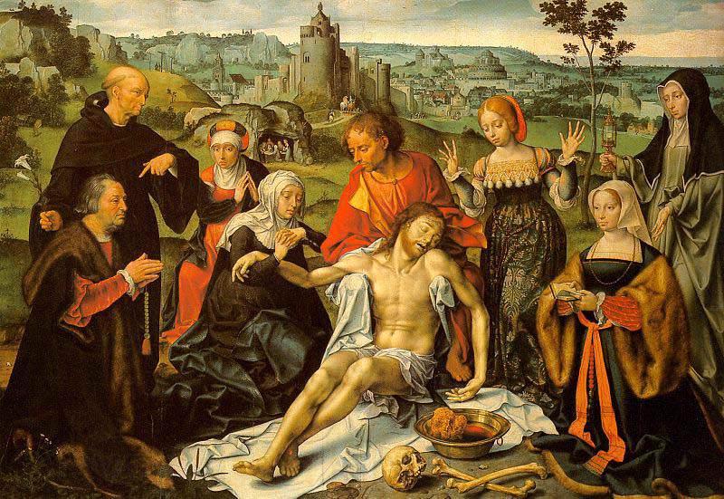 CLEVE, Joos van Altarpiece of the Lamentation (central) dfg